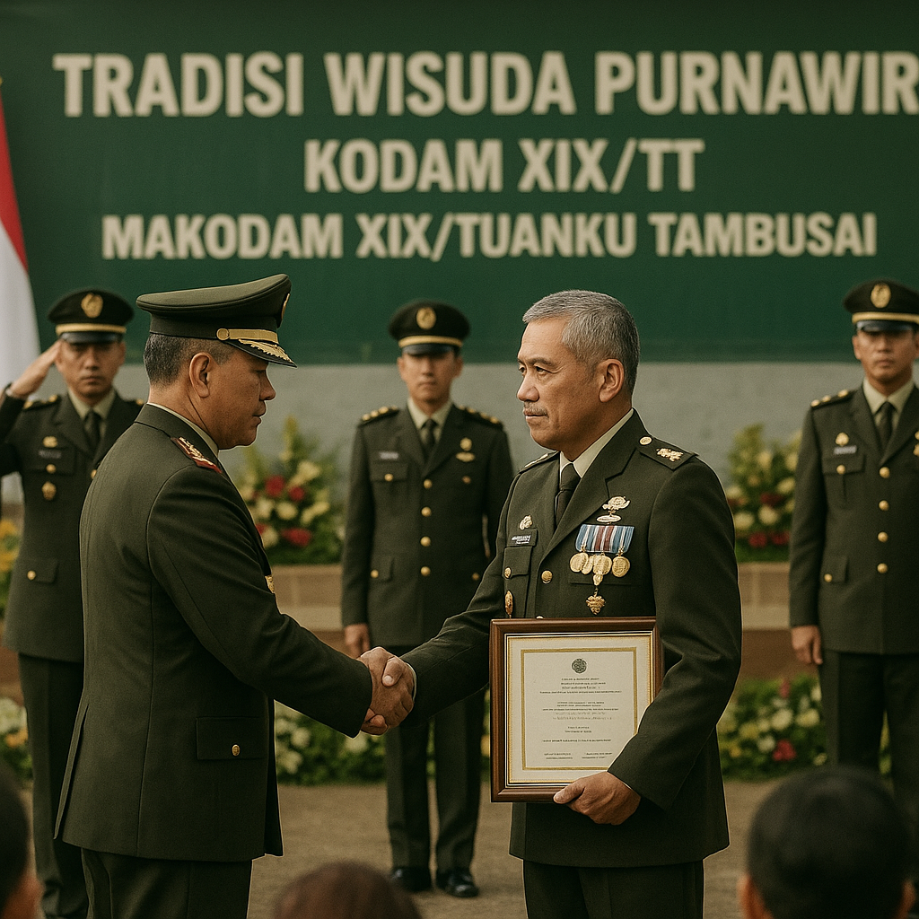 Tradisi Wisuda Purnawira Kodam XIX/TT: Kolonel CHK (Purn) Amir Welong Akhiri Pengabdian dengan Penuh Kehormatan