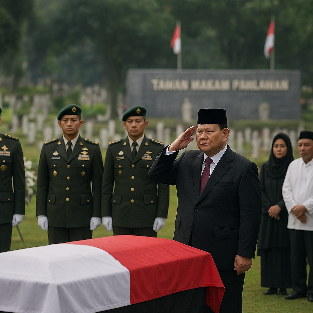 Presiden Prabowo Pimpin Upacara Pemakaman Militer Ryamizard Ryacudu, Penghormatan Terakhir untuk Prajurit Sejati