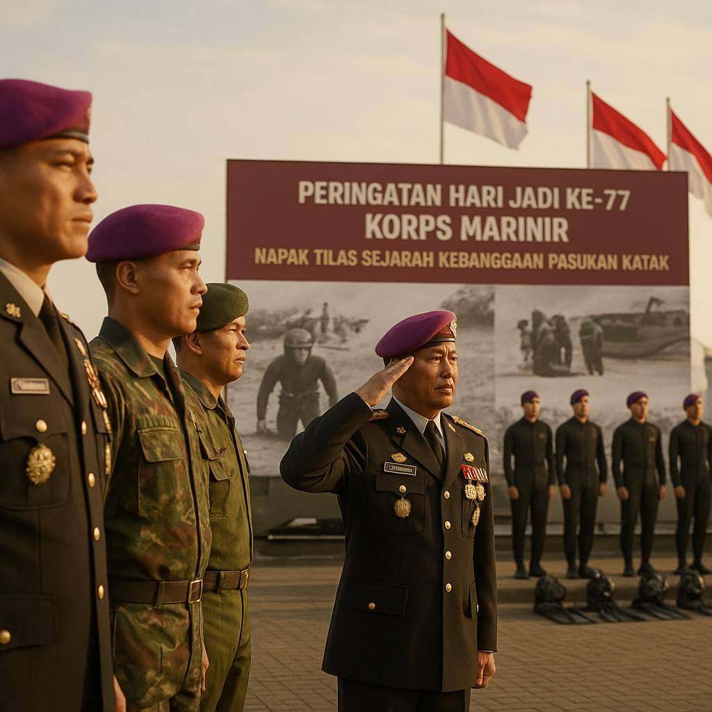 Peringatan Hari Jadi ke-77 Korps Marinir, Napak Tilas Sejarah Kebanggaan Pasukan Katak