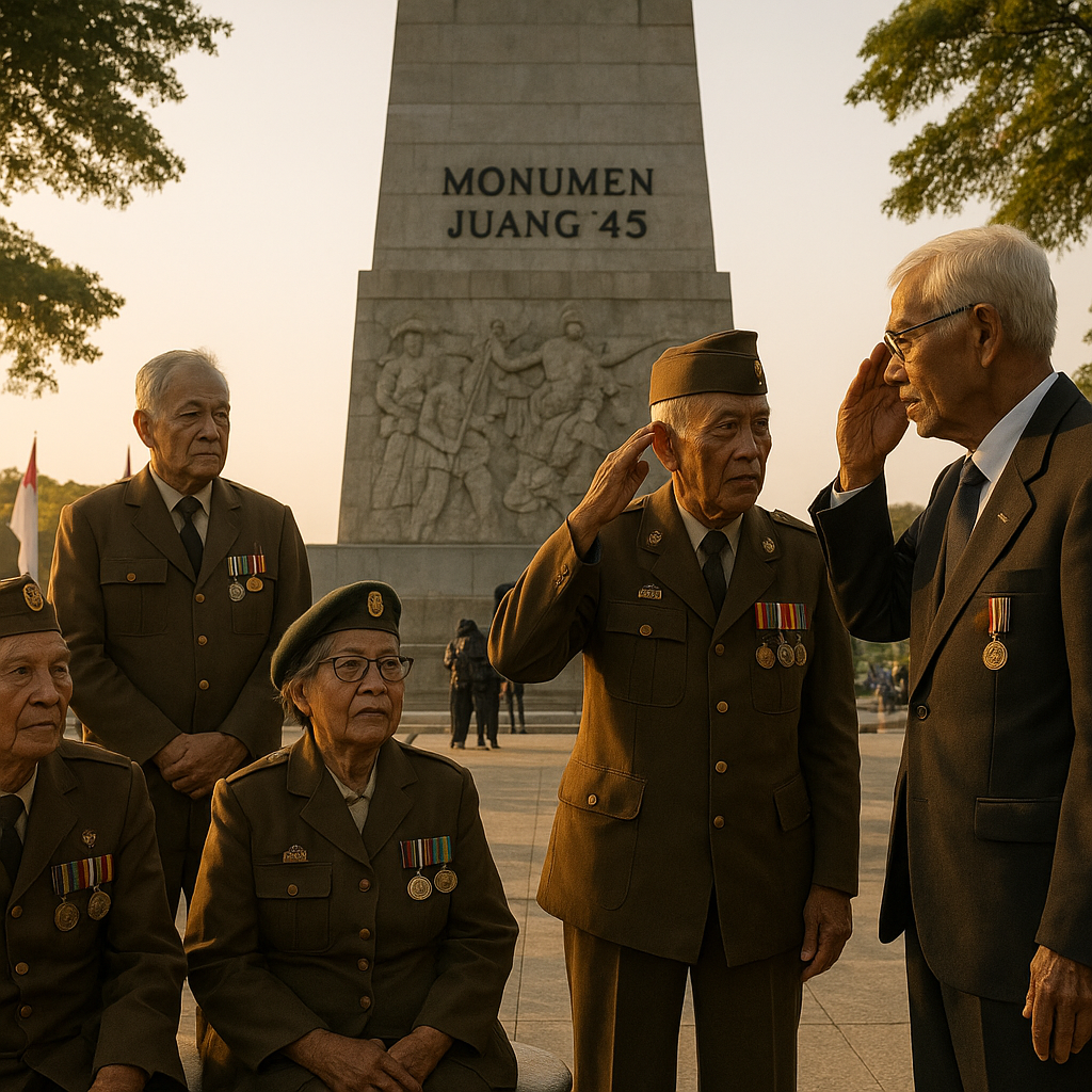 Purnawirawan TNI AD Berkumpul di Monumen Juang 45, Mengenang Perjuangan di Era Konflik