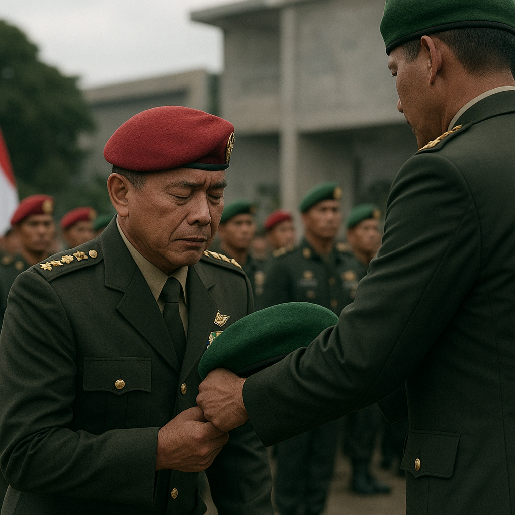 Kisah Sedih Peralihan Status di Kopassus, Jenderal Ahli Tempur Berlutut saat Pergantian Baret