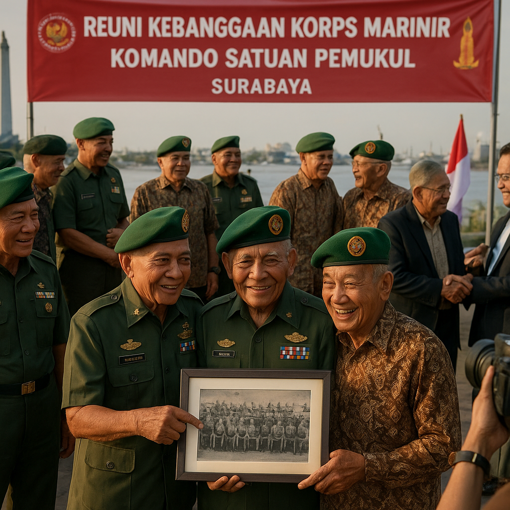 Reuni Kebanggaan Korps Marinir: Komando Satuan Pemukul Sejarah Berbagi Kenangan di Surabaya