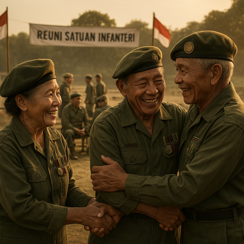 Reuni Satuan Infanteri: Mengenang Masa Dinas di Medan Latihan