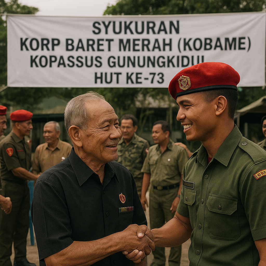 Syukuran Korp Baret Merah (KOBAME) Kopassus Gunungkidul Dalam Rangka Ulang Tahun Ke - 73