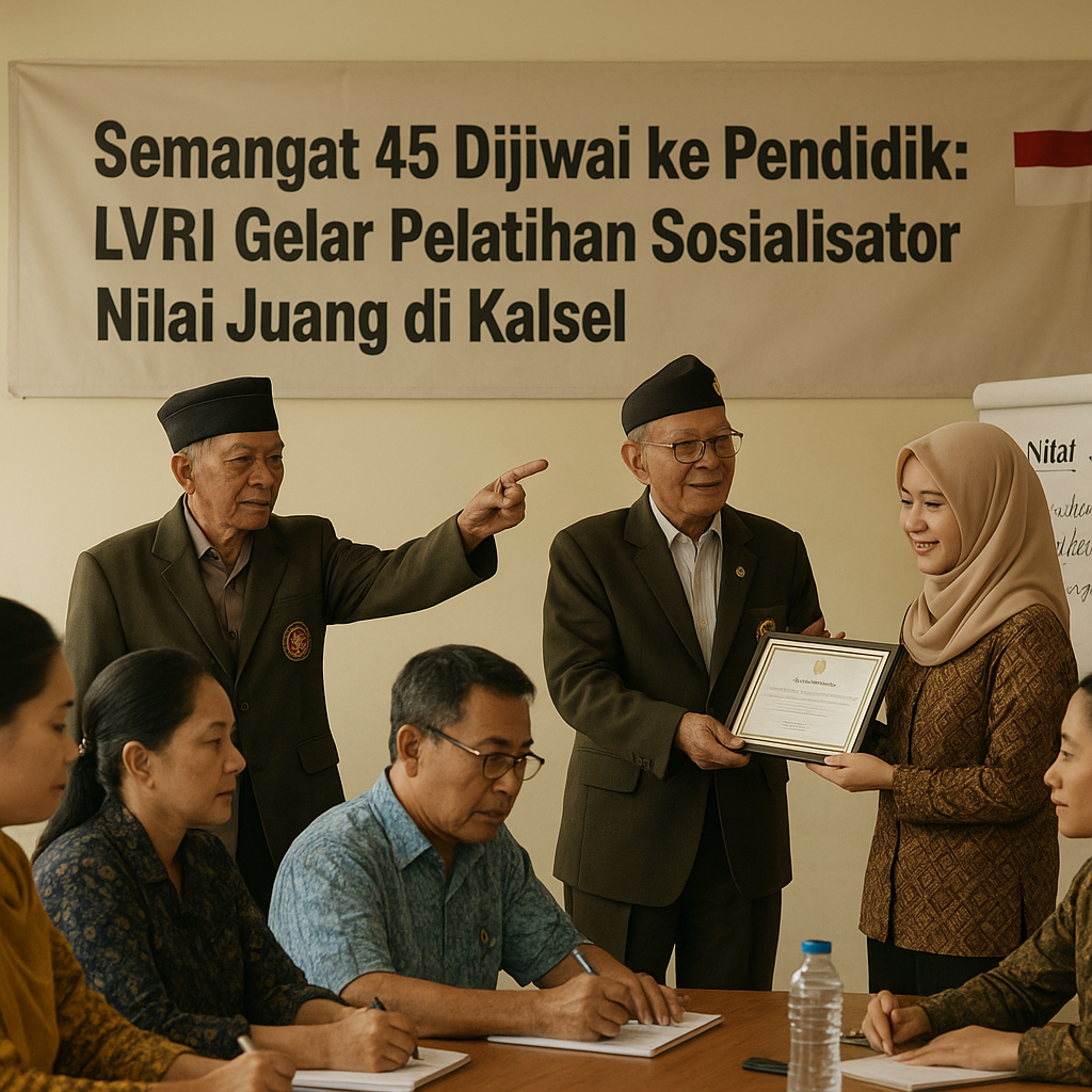 Semangat 45 Dijiwai ke Pendidik: LVRI Gelar Pelatihan Sosialisator Nilai Juang di Kalsel