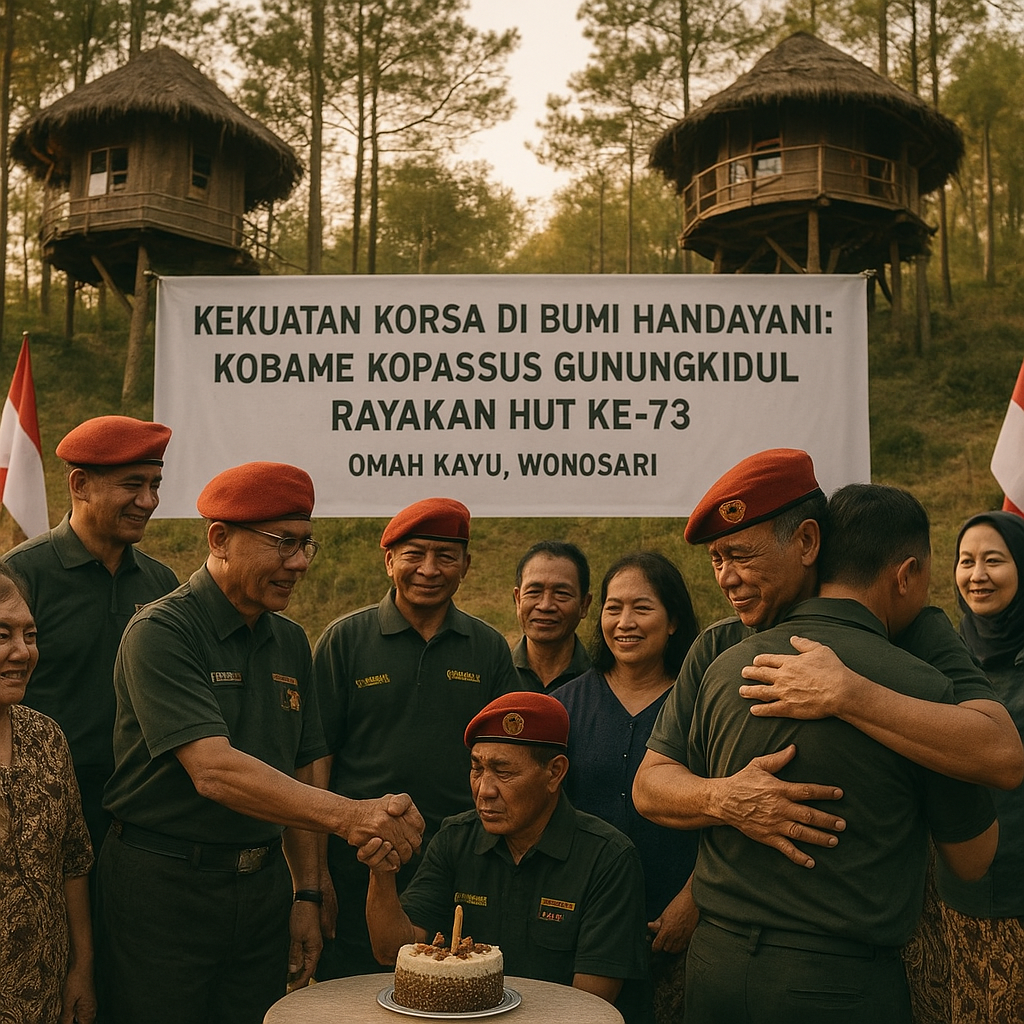 Kekuatan Korsa di Bumi Handayani: KOBAME Kopassus Gunungkidul Rayakan HUT ke-73