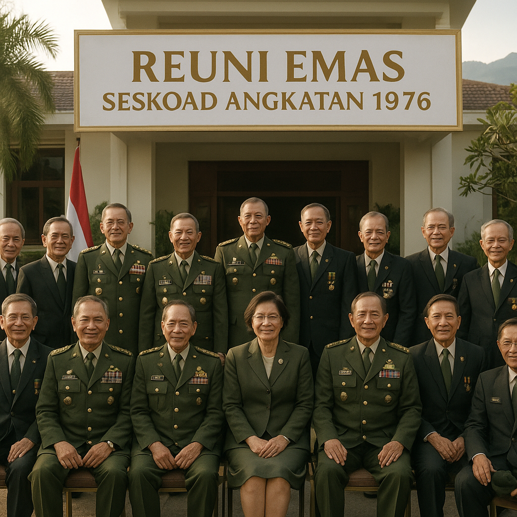 Reuni Emas Seskoad Angkatan 1976: Berkumpul Kembali Para Perwira Penjaga Stabilitas Bangsa