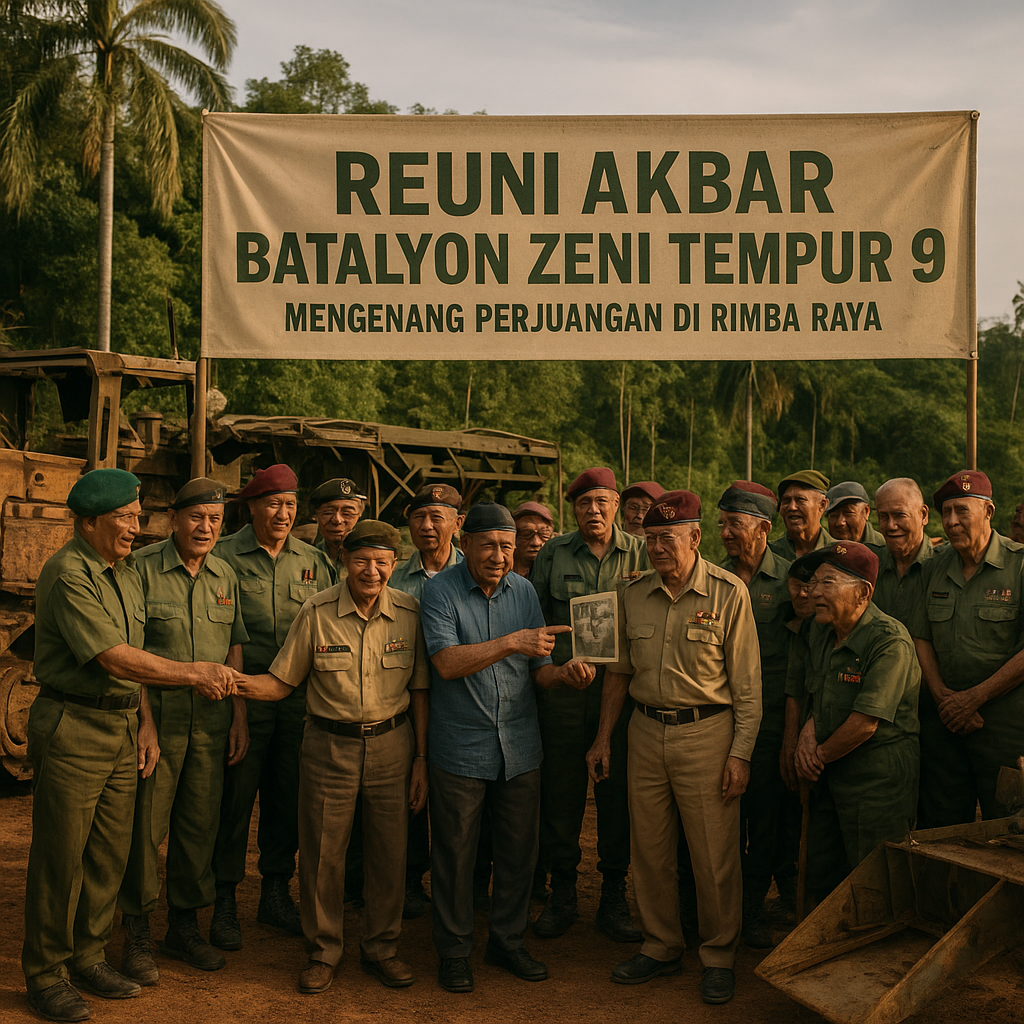 Reuni Akbar Batalyon Zeni Tempur 9, Mengenang Perjuangan di Rimba Raya