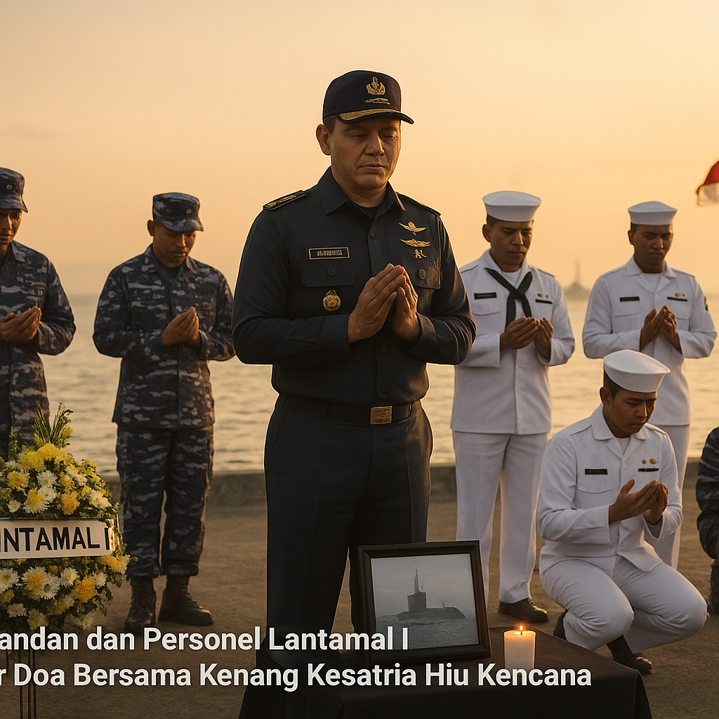 Komandan dan Personel Lantamal I Gelar Doa Bersama Kenang Kesatria Hiu Kencana