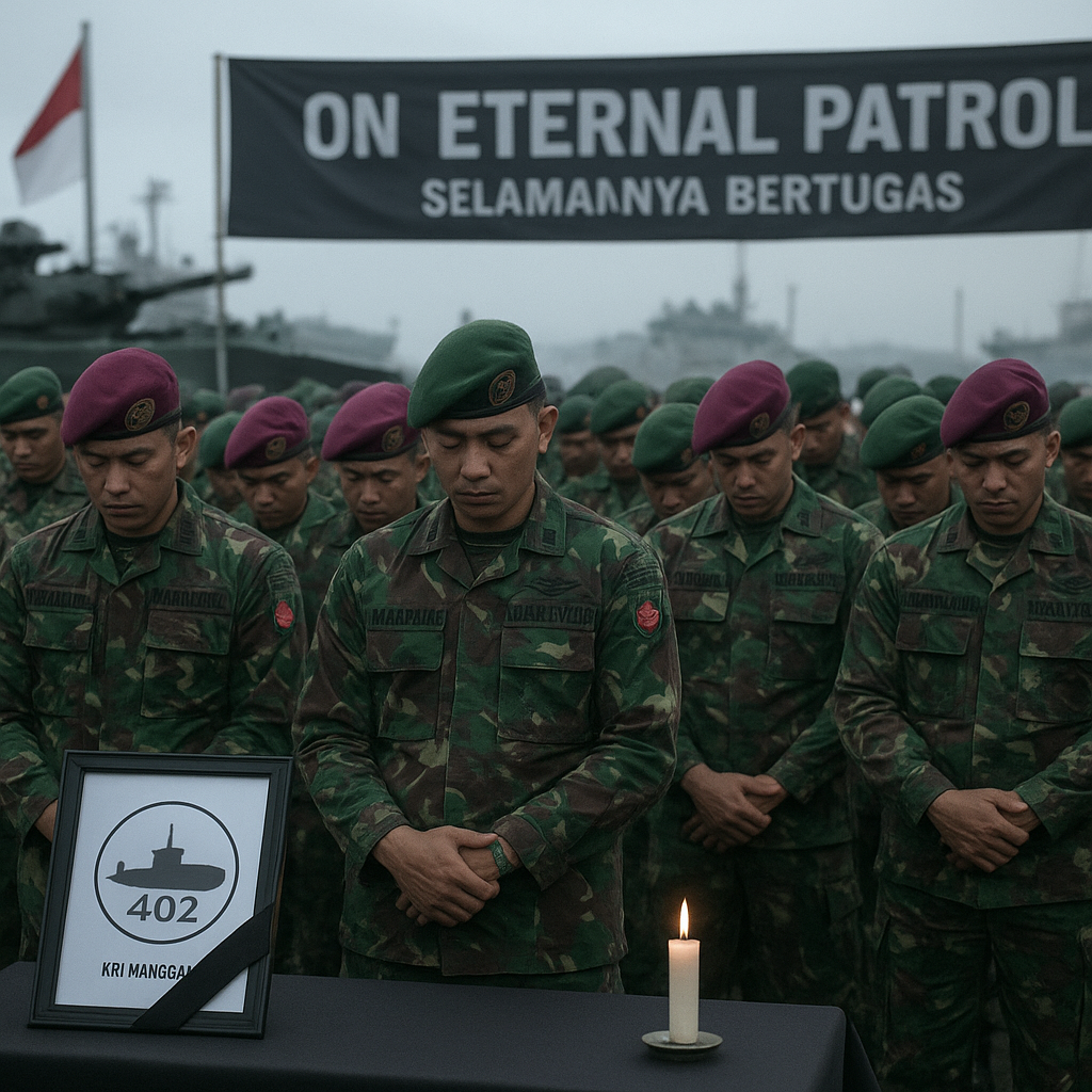 Doa Bersama Prajurit Batalyon Tank Amfibi 2 Kenang "On Eternal Patrol" KRI Nanggala 402