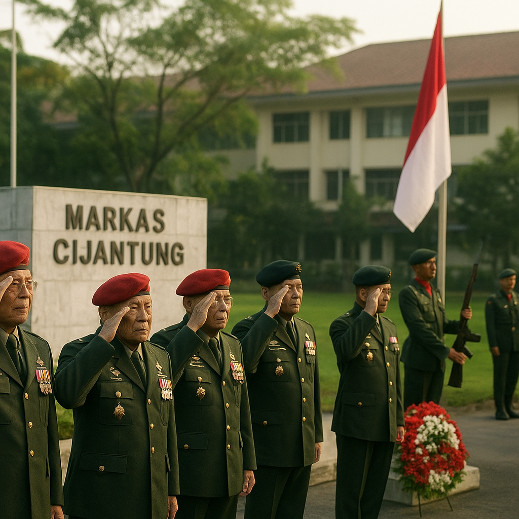 Upacara Penghormatan bagi Purnawirawan Perintis Kopassus di Markas Cijantung