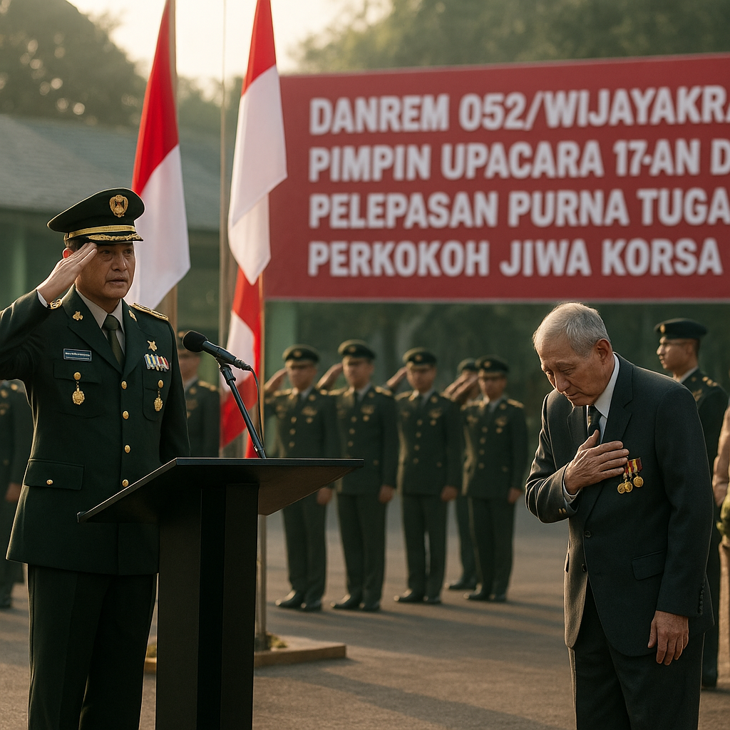 Danrem 052/Wijayakrama Pimpin Upacara 17-an dan Pelepasan Purna Tugas, Perkokoh Jiwa Korsa