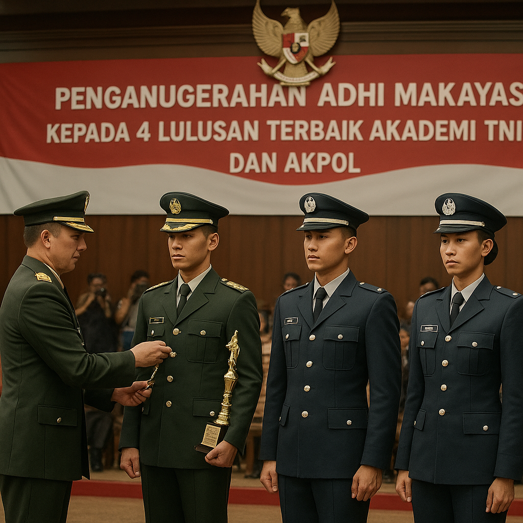 Penganugerahan Adhi Makayasa kepada 4 Lulusan Terbaik Akademi TNI dan Akpol