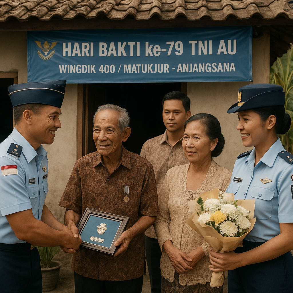 Hari Bakti ke-79 TNI AU, Wingdik 400/Matukjur Anjangsana ke Keluarga Pahlawan dan Purnawirawan