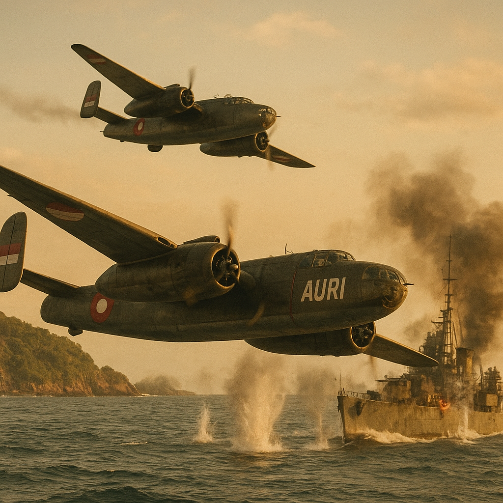B-25 Mitchell AURI dalam Operasi Trikora: Menggempur Kapal Belanda di Pulau Gag