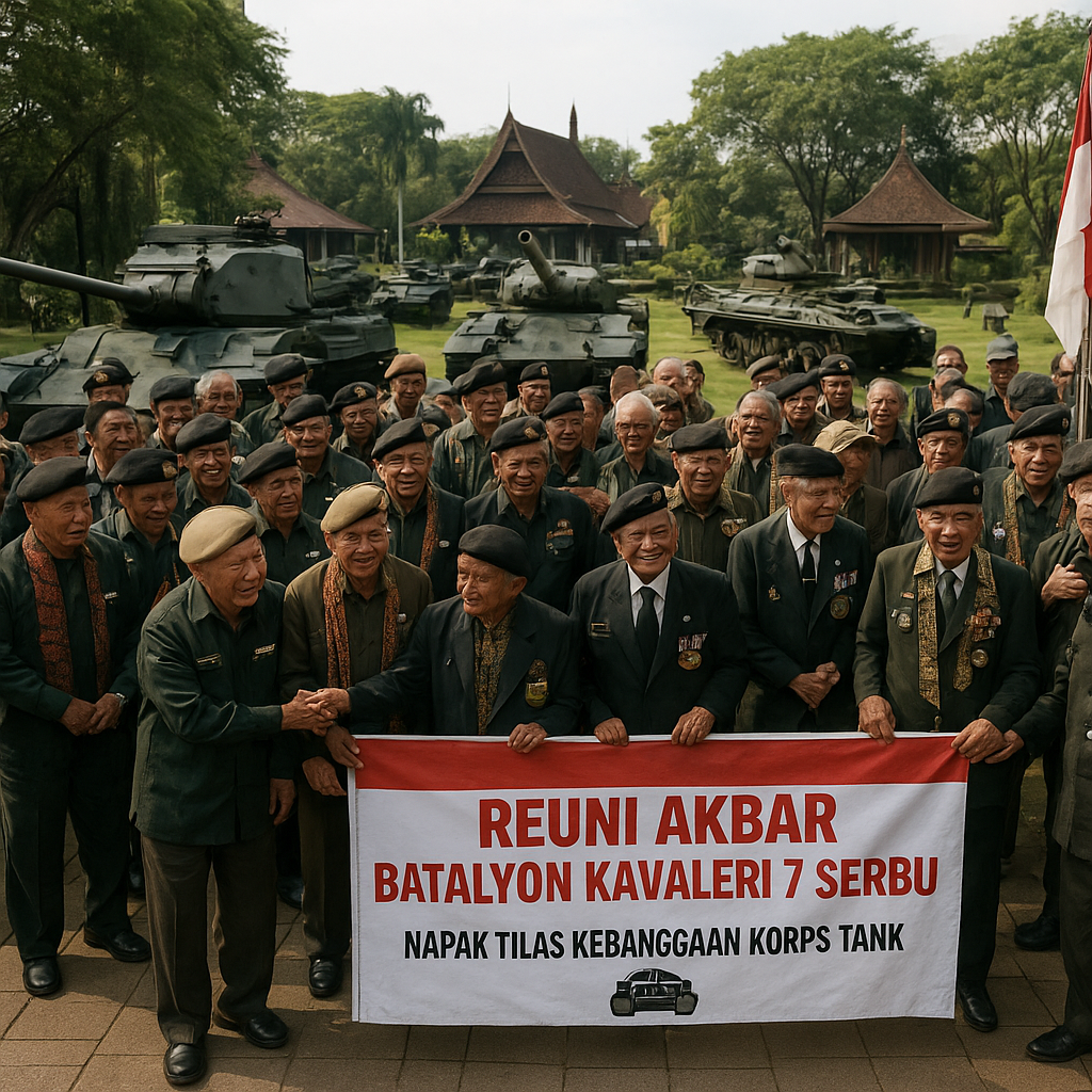 Reuni Akbar Batalyon Kavaleri 7 Serbu, Napak Tilas Kebanggaan Korps Tank di Taman Mini