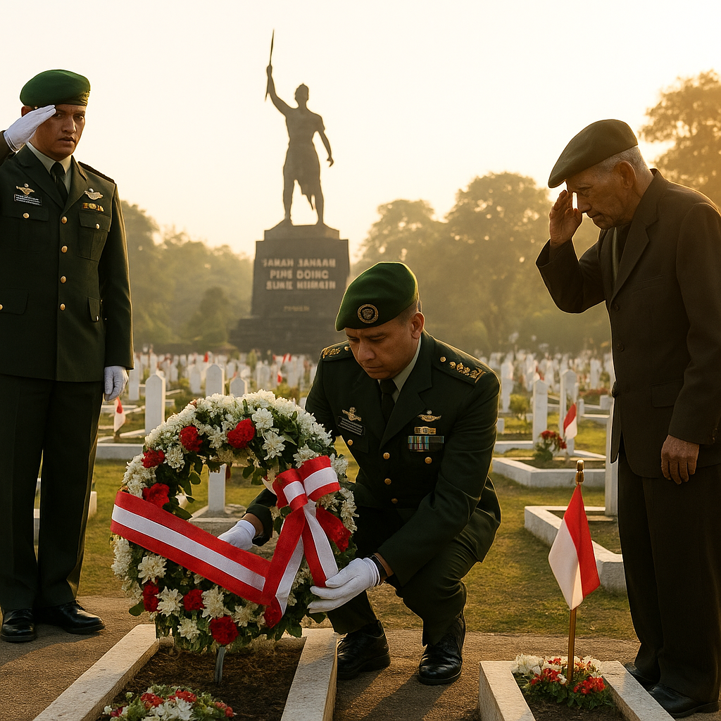 Memperingati HUT ke-65 Divif 2 Kostrad, Ziarah Khidmat di TMP Untung Surapati