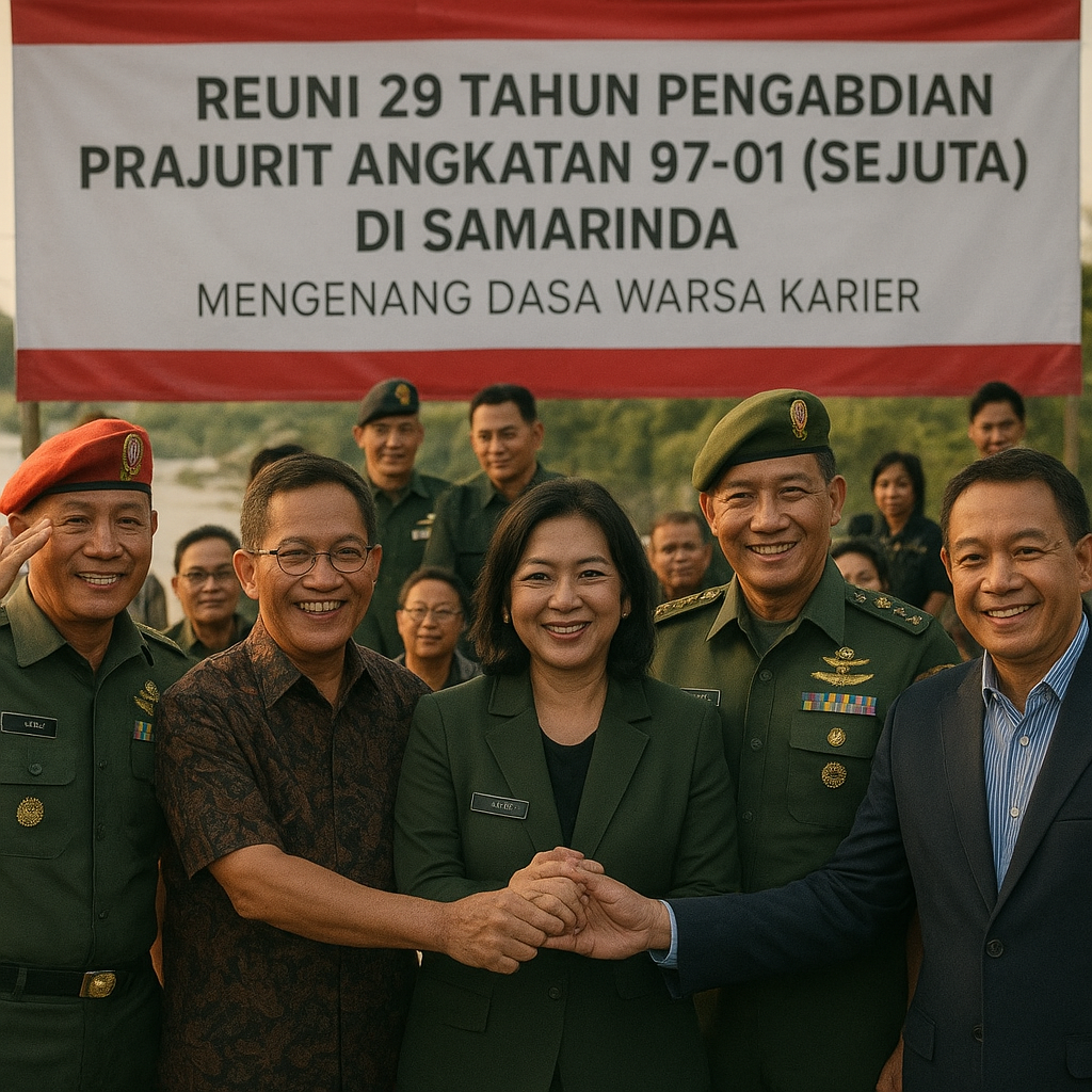 Reuni 29 Tahun Pengabdian Prajurit Angkatan 97-01 (Sejuta) di Samarinda, Mengenang Dasa Warsa Karier