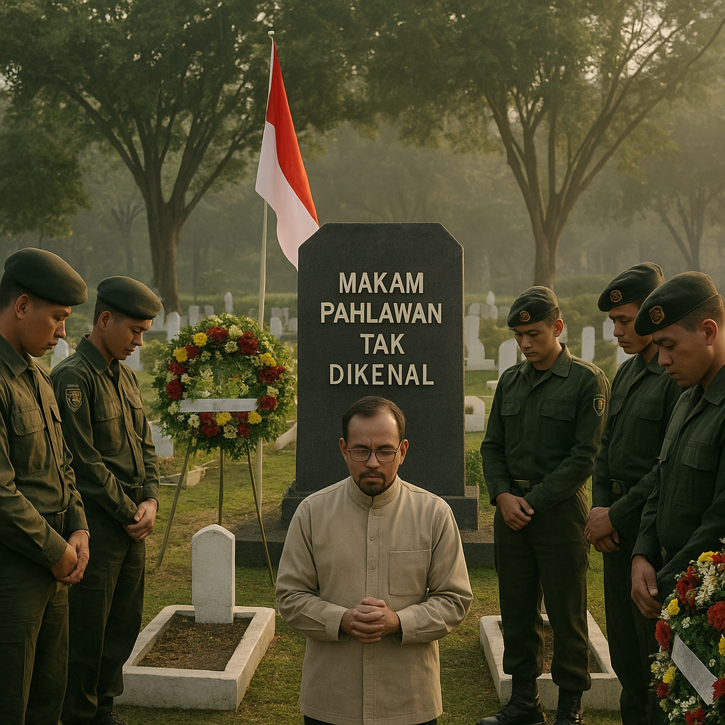 Renungan di Makam Pahlawan Tak Dikenal: Prajurit Zeni TNI AD Gelar Doa Bersama