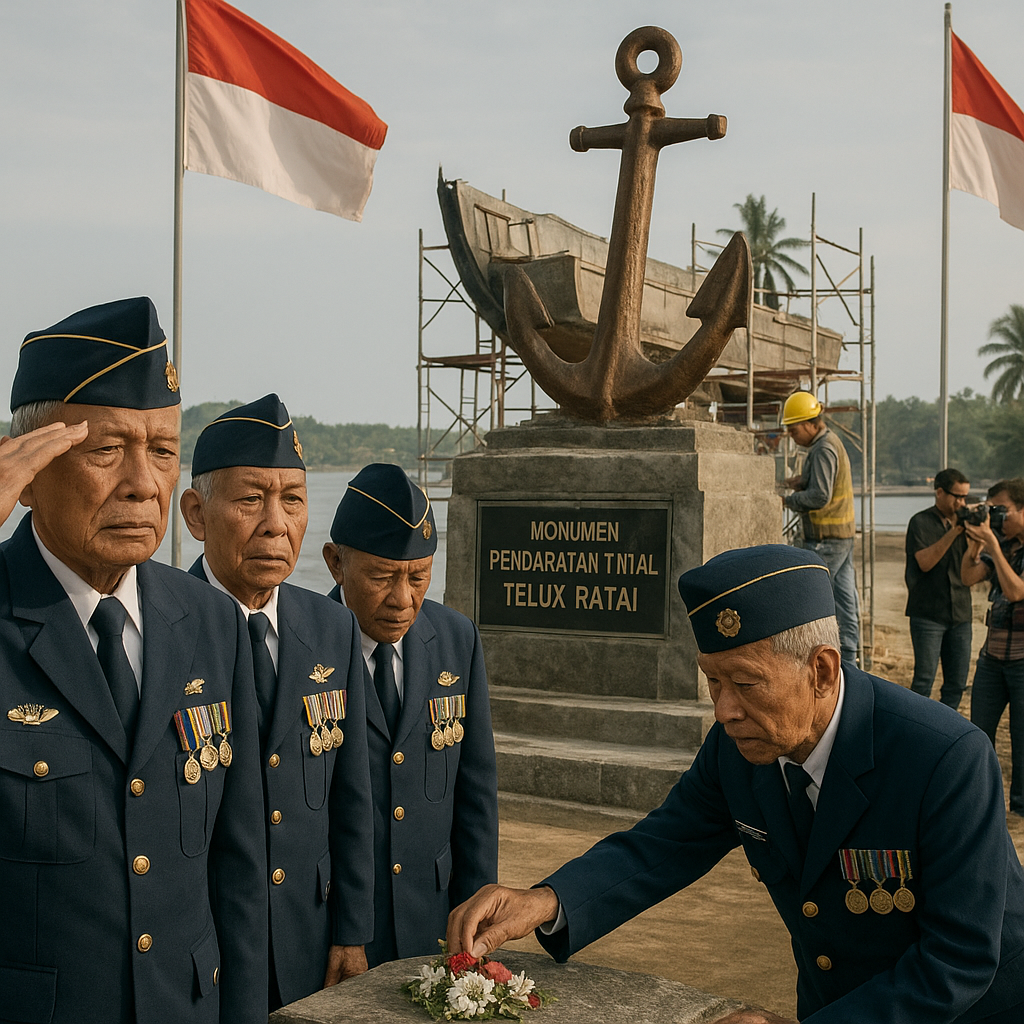 Renovasi Monumen Pendaratan TNI AL di Teluk Ratai, Lampung
