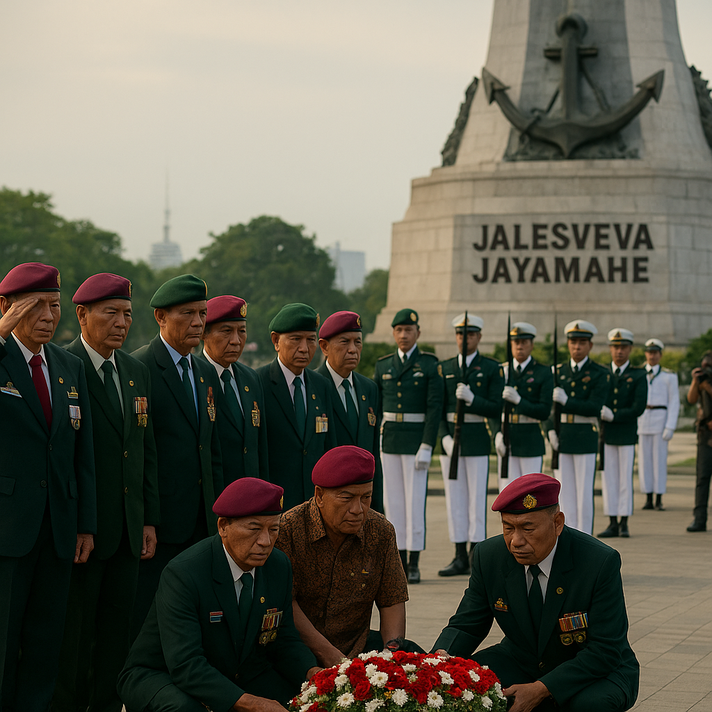 Napak Tilas Jejak Sejarah, Para Purnawirawan Marinir Ziarah ke Monumen Jalesveva Jayamahe