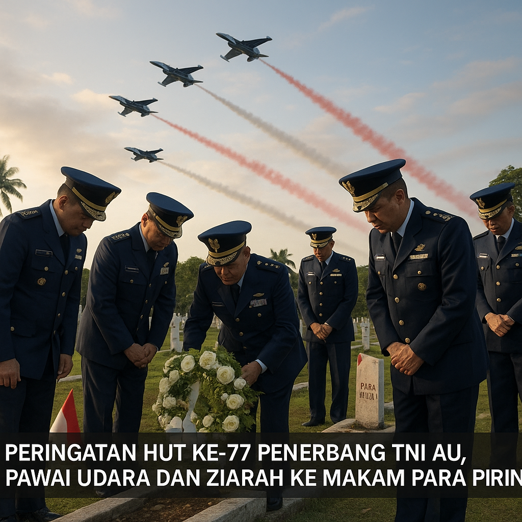 Peringatan HUT ke-77 Penerbang TNI AU, Pawai Udara dan Ziarah ke Makam Para Perintis