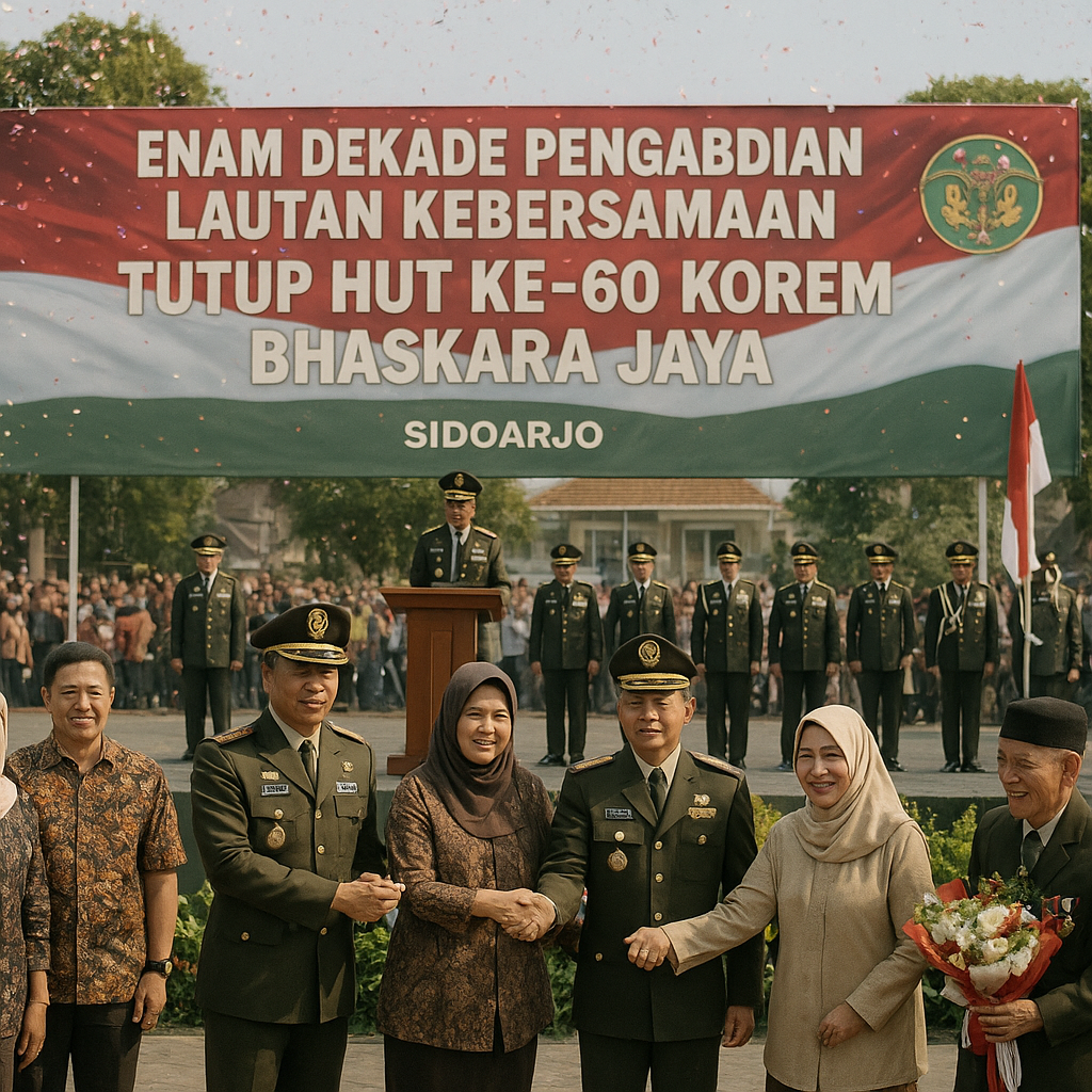 Enam Dekade Pengabdian: Lautan Kebersamaan Tutup HUT ke-60 Korem Bhaskara Jaya