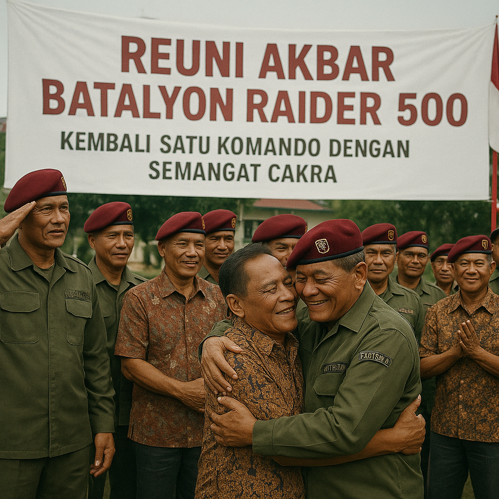 Reuni Akbar Batalyon Raider 500, Kembali Satu Komando dengan Semangat Cakra