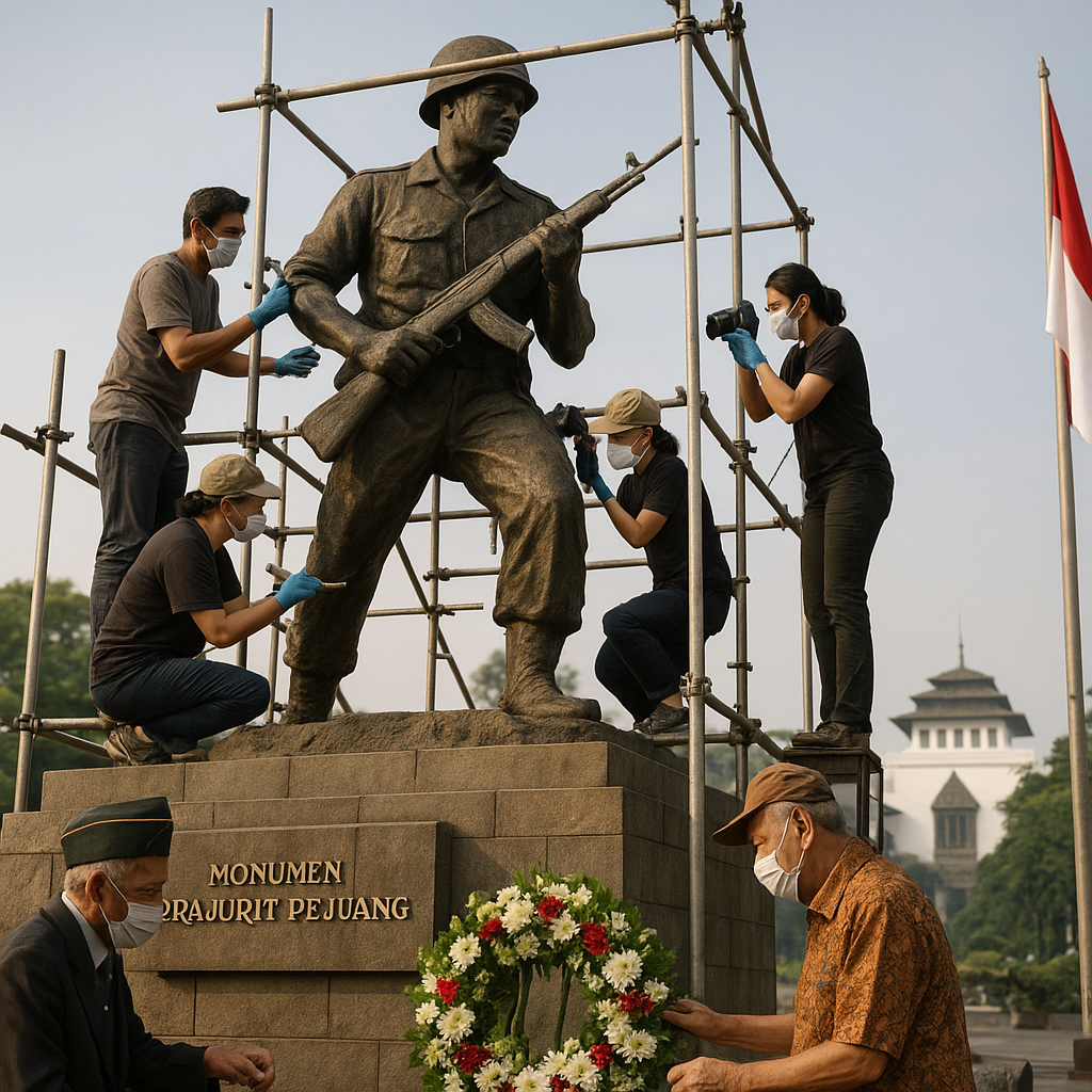 Restorasi Monumen 'Prajurit Pejuang' di Bandung: Mengembalikan Kehormatan bagi Para Gugur