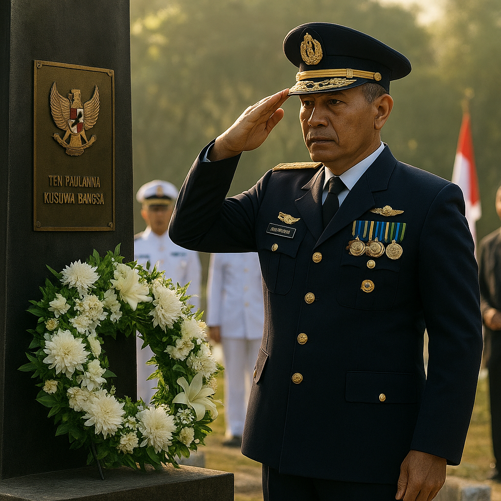Peringati HUT Ke-1 Kodaeral VIII, Dankodaeral VIII Pimpin Ziarah Khidmat di TMP Kairagi