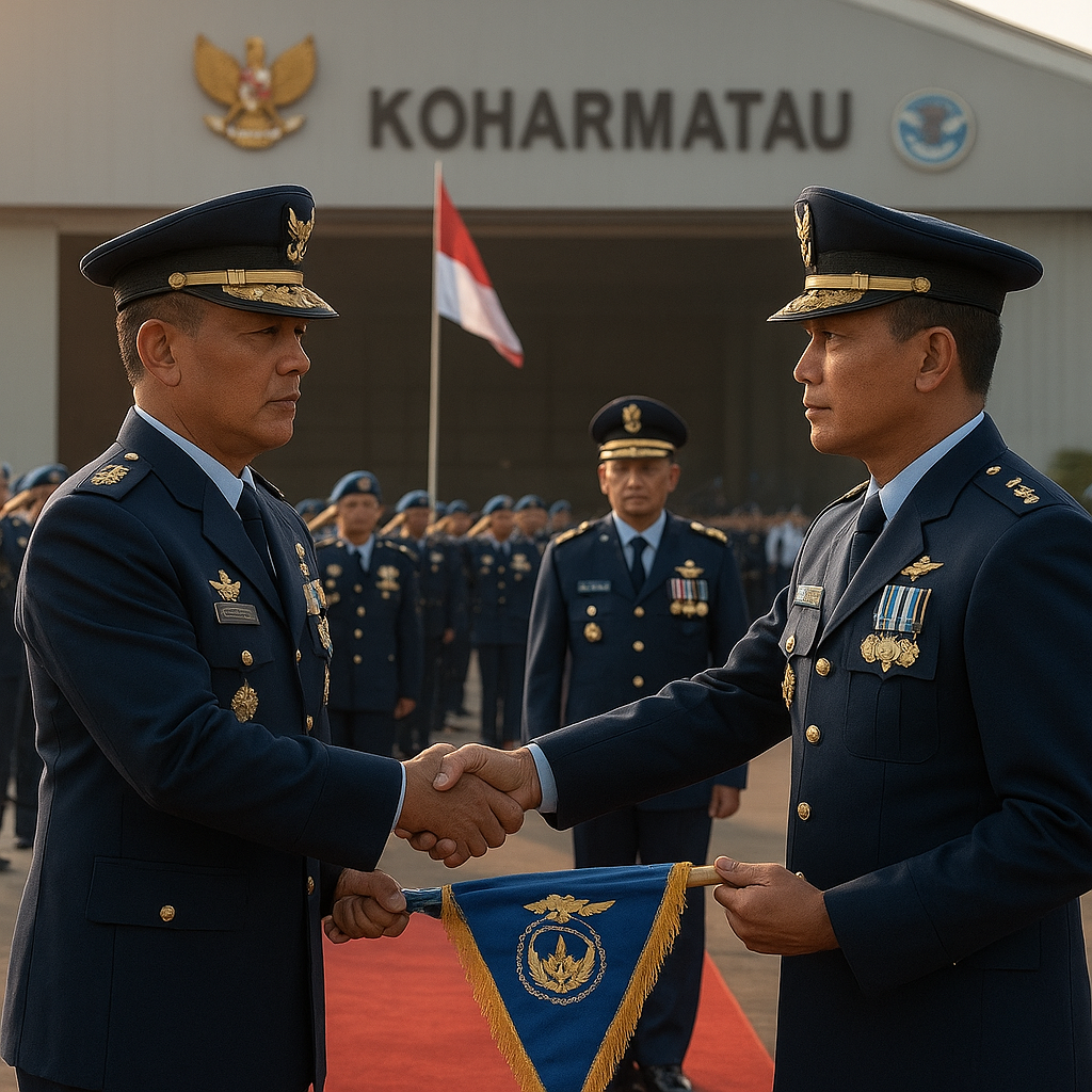 Penyerahan Tugas Dankoharmatau, Estafet Kepemimpinan di Jantung Teknologi TNI AU