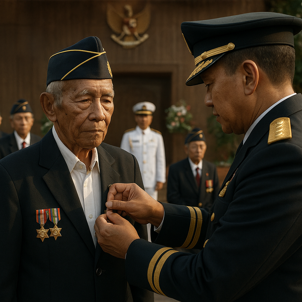 Upacara Pemberian Pangkat Kehormatan bagi 25 Veteran Perang Kemerdekaan
