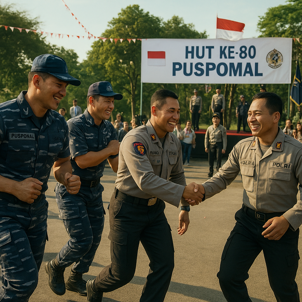 Sinergi TNI AL dan Polri, HUT ke-80 Puspomal Diwarnai Olahraga Bersama dan Panggung Prajurit