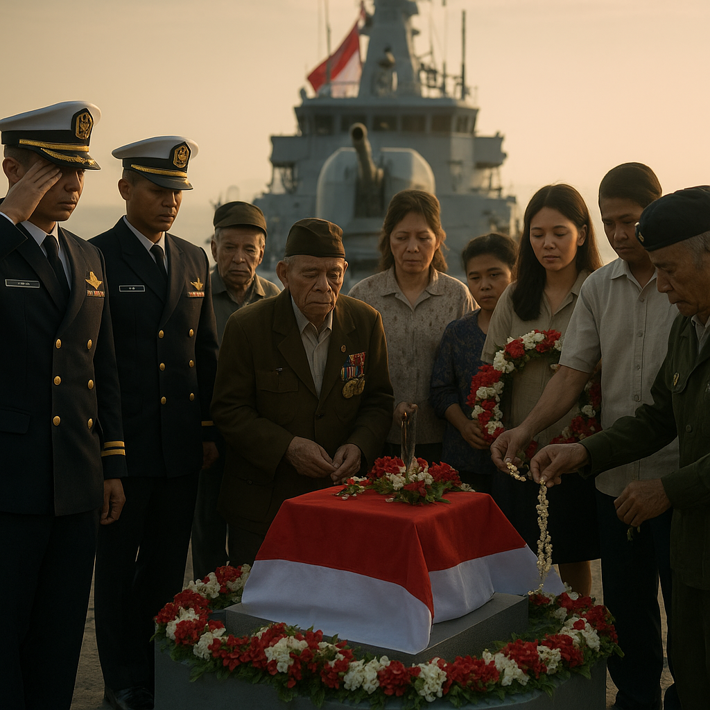 Napak Tilas Operasi Trikora: Ziarah ke Makam Pahlawan di Atas Kapal Perang TNI AL
