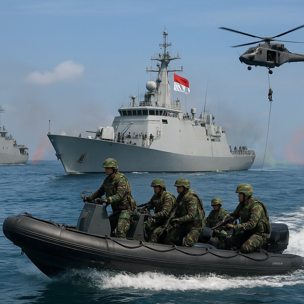 TNI Uji Interoperabilitas Trimatra dalam Latihan Terpadu di Lingga