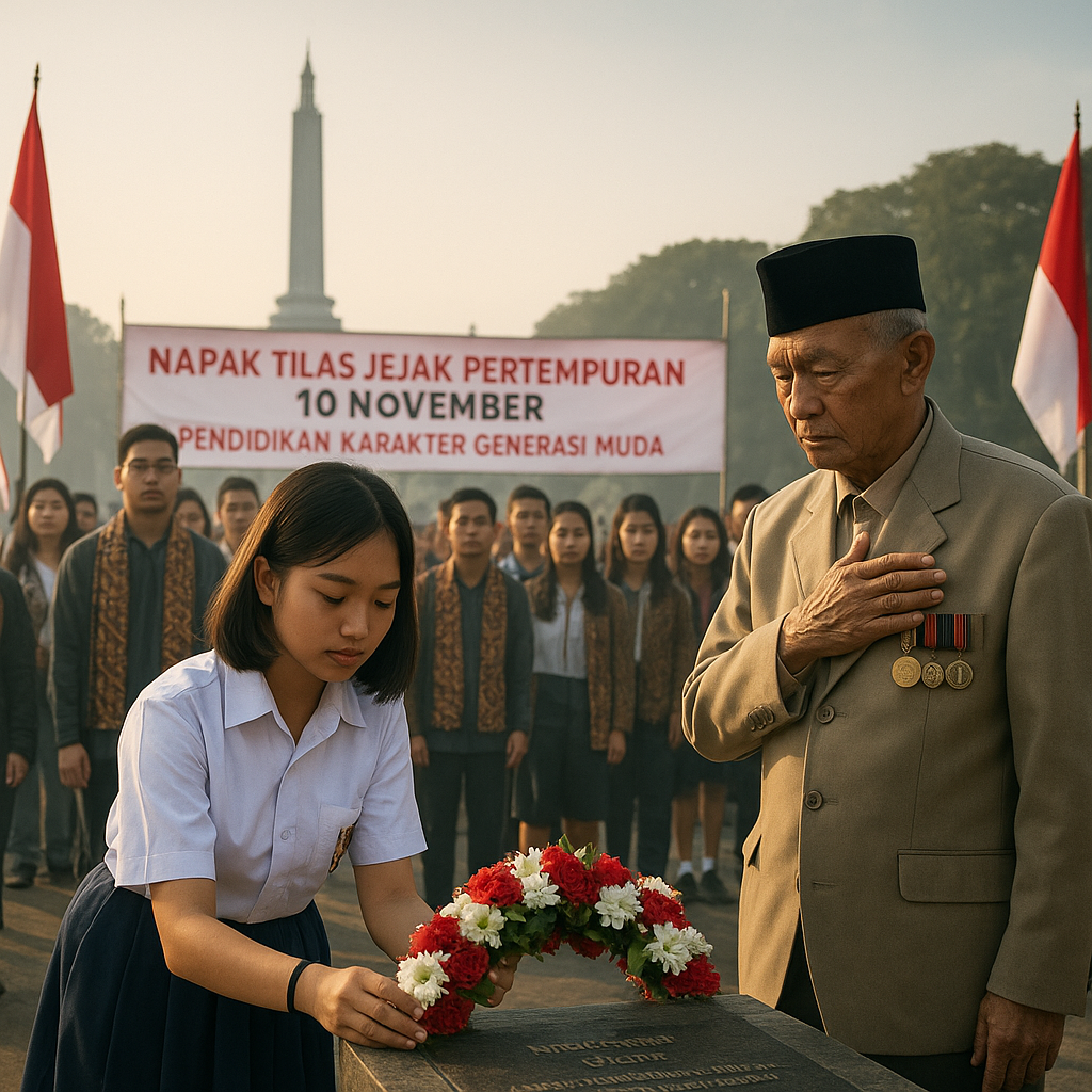Napak Tilas Jejak Pertempuran 10 November di Surabaya, Ajang Pendidikan Karakter Generasi Muda