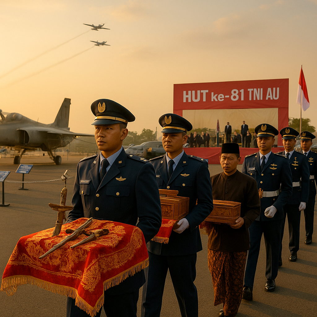 Peringatan HUT ke-81 TNI AU, Pameran Statis Alutsista dan Kirab Pusaka