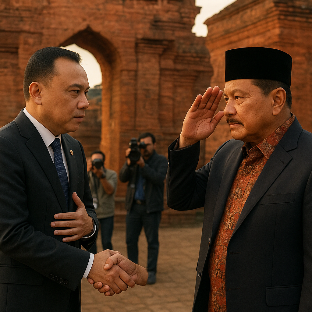 Wakil Ketua DPR Dasco Temui Jenderal Purnawirawan AM Hendropriyono di Keraton Majapahit