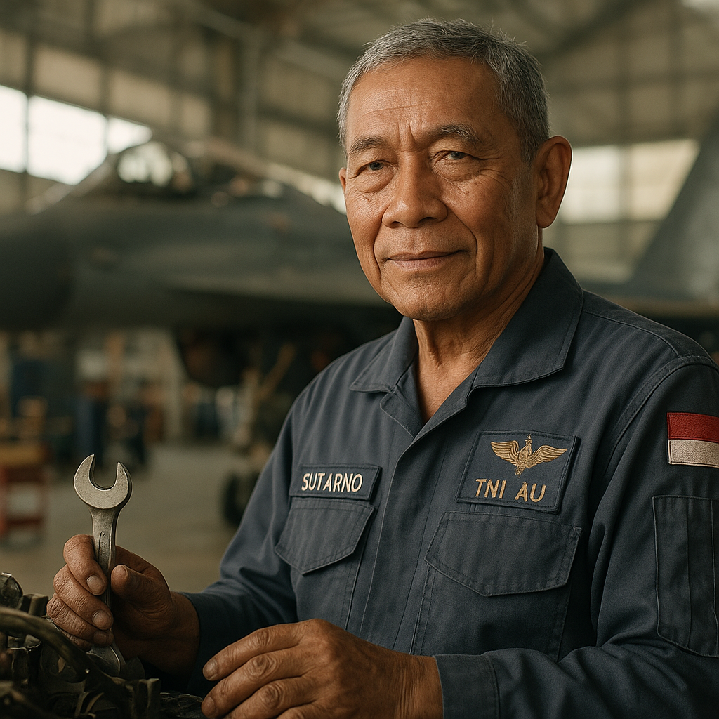 Profil Bapak Kolonel (Purn) Sutarno, Teknisi Senior yang Menjaga Detak Jantung Armada Tempur TNI AU
