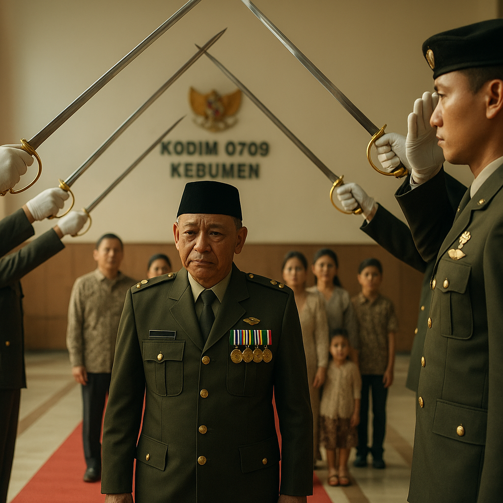 Pedang Pora Lepas Prajurit Purna Tugas, Kodim Kebumen Beri Penghormatan Terakhir