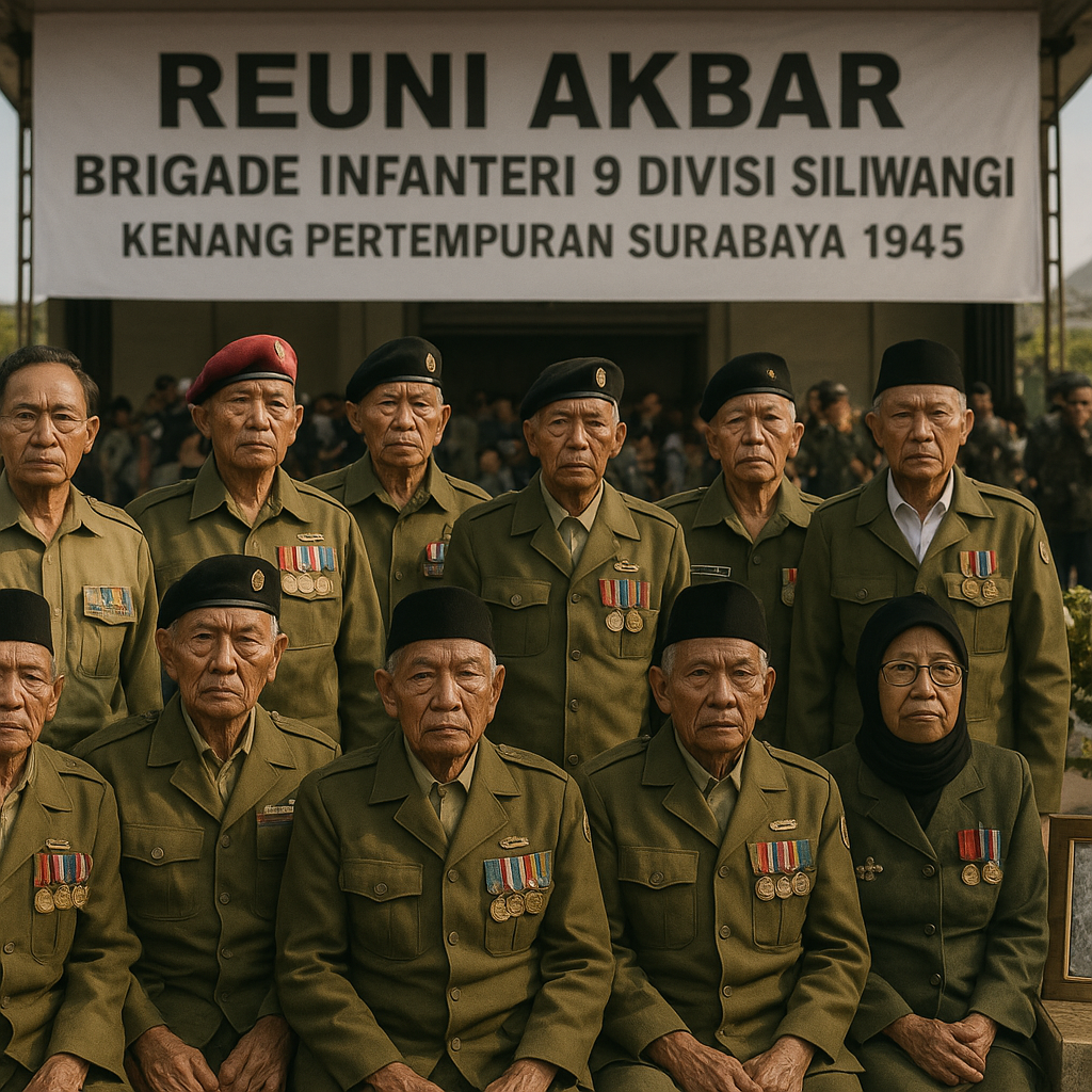 Reuni Akbar Brigade Infanteri 9 Divisi Siliwangi, Kenang Pertempuran Surabaya 1945