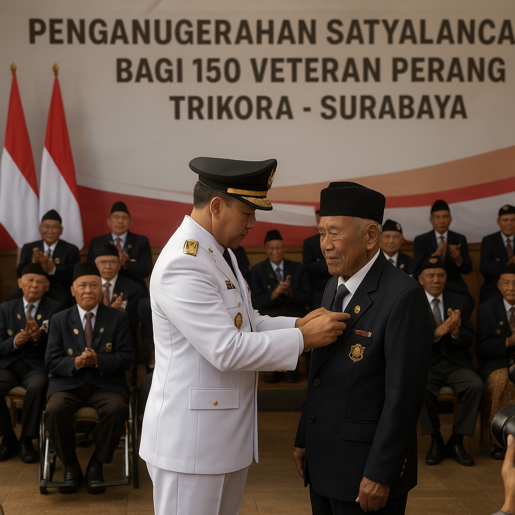 Penganugerahan Satyalancana bagi 150 Veteran Perang Trikora di Surabaya