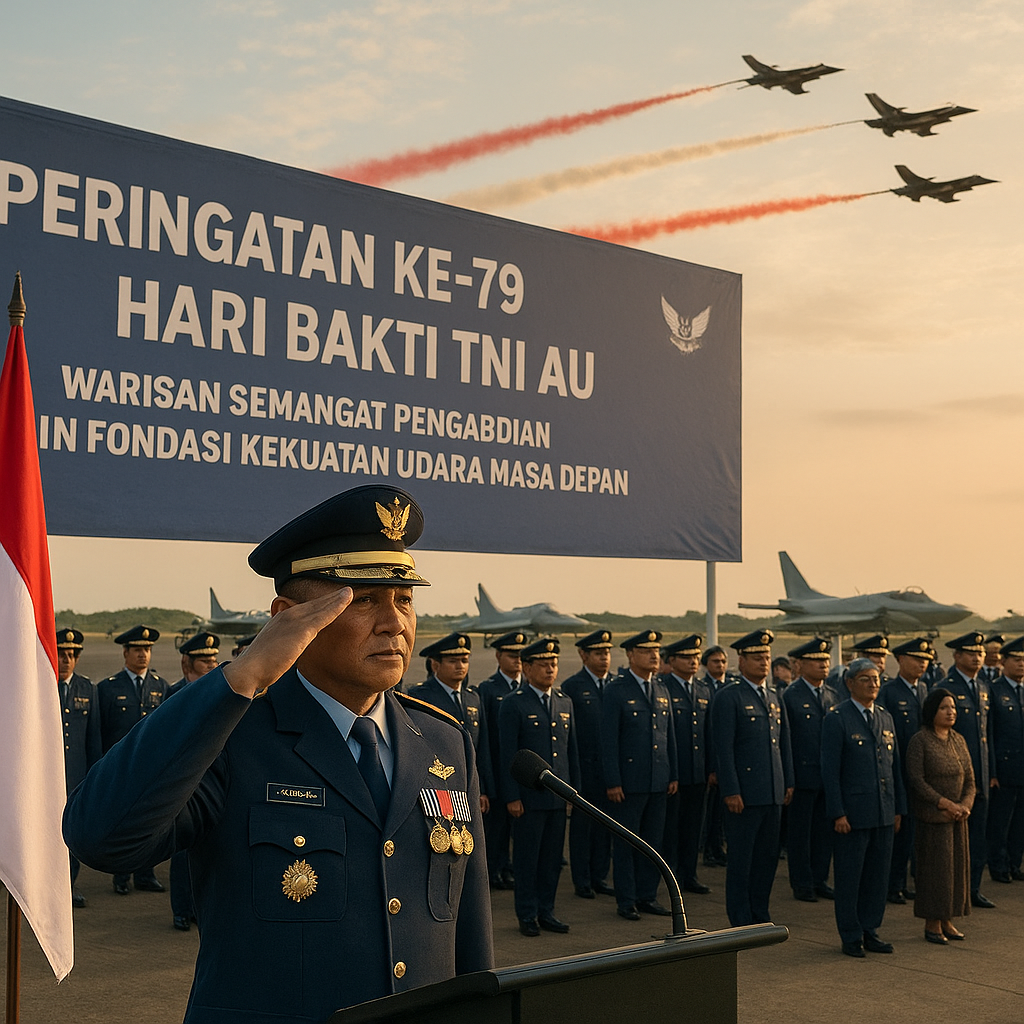 Peringatan Ke-79 Hari Bakti TNI AU, Warisan Semangat Pengabdian Menjadi Fondasi Kekuatan Udara Masa Depan