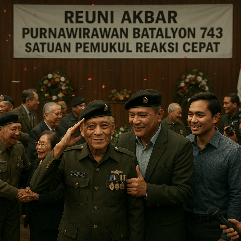 Reuni Akbar Purnawirawan Batalyon 743 Satuan Pemukul Reaksi Cepat