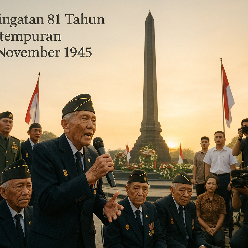 Peringatan 81 Tahun Pertempuran 10 November 1945, Veteran Diceritakan Kembali Kisah Heroik Arek-Arek Suroboyo
