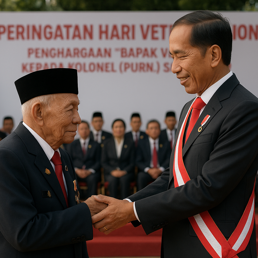 Penghargaan 'Bapak Veteran' Disematkan kepada Kolonel (Purn.) Soeprapto di Hari Veteran Nasional
