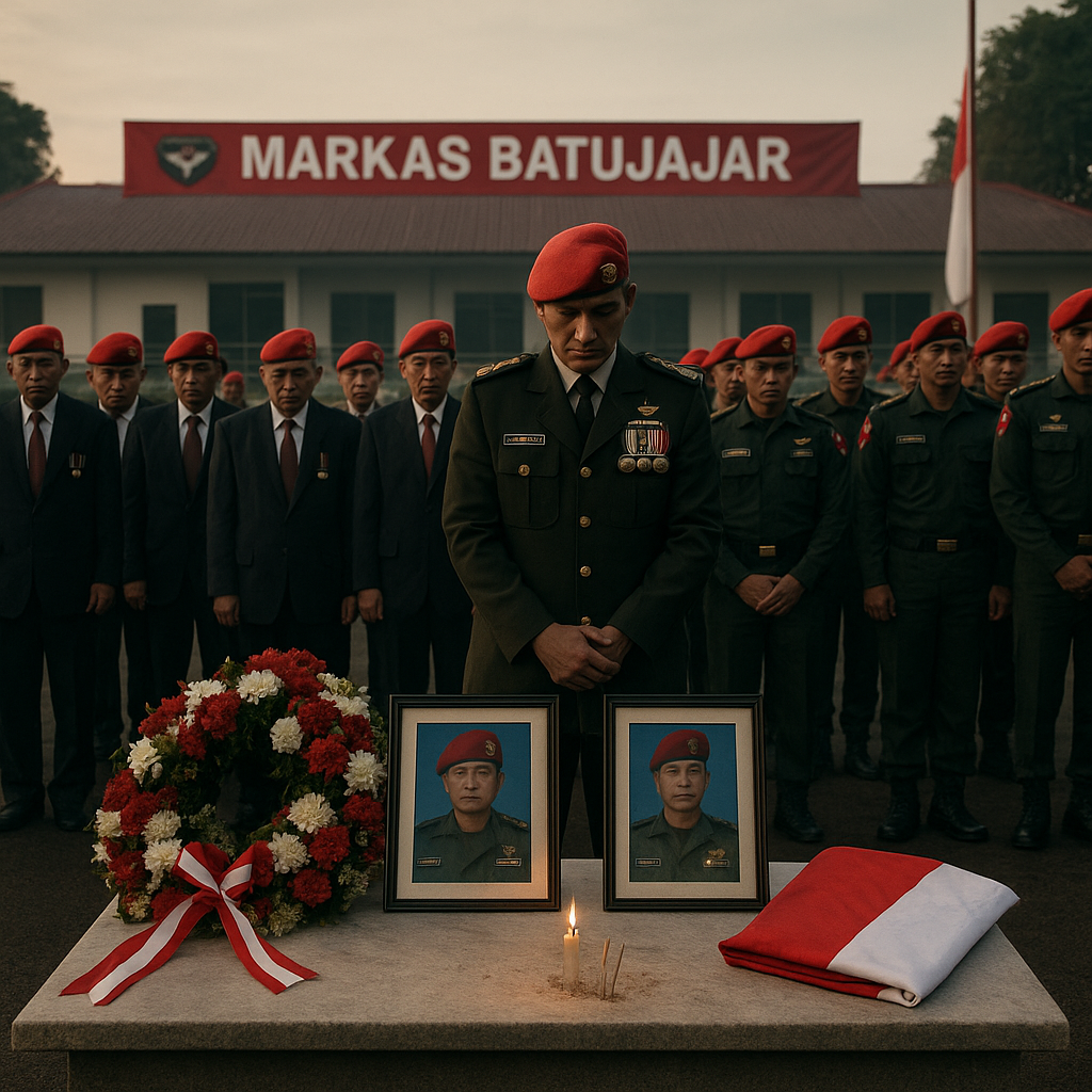 Tradisi Korps Kopassus: Upacara Penghormatan Arwah Prajurit Gugur di Markas Batujajar