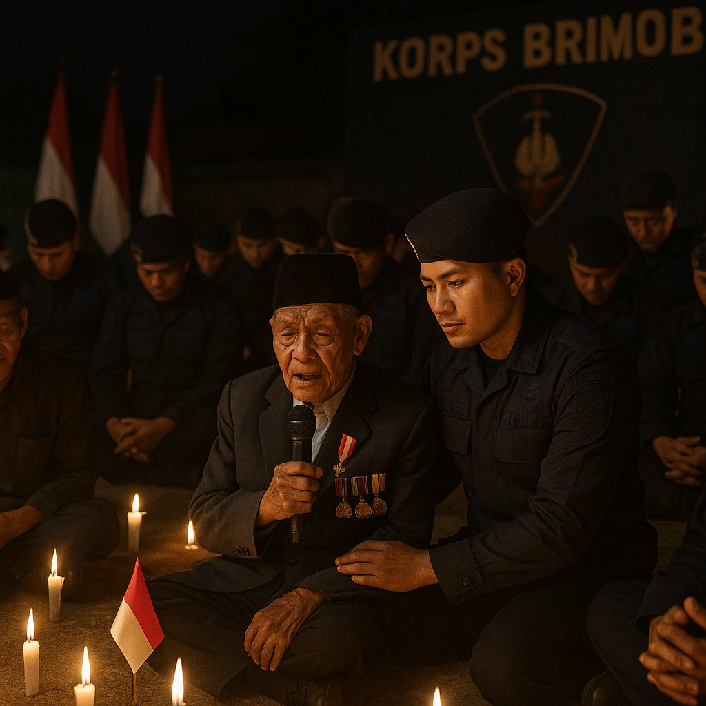 Tradisi Tirakatan Malam 17 Agustus di Kesatuan Brimob Polri