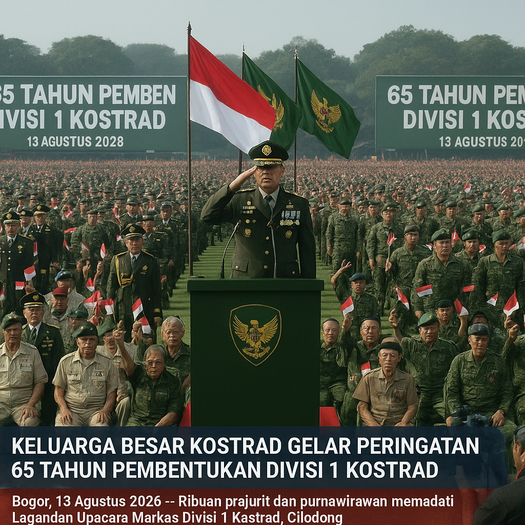 Keluarga Besar Kostrad Gelar Peringatan 65 Tahun Pembentukan Divisi 1 Kostrad