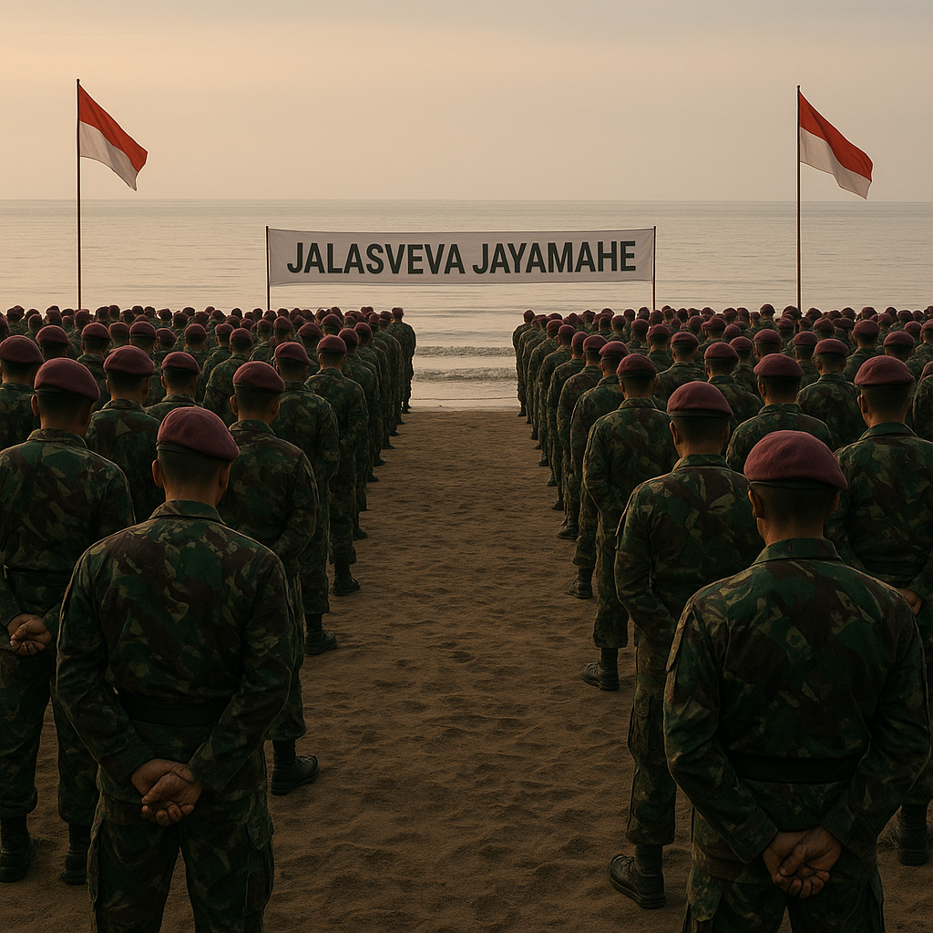 Tradisi Korps Marinir: Renungan dan Jalasveva Jayamahe di Pantai Ramilah, Surabaya